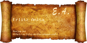 Erlitz Anita névjegykártya