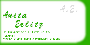 anita erlitz business card